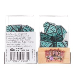 Lot de 7 dés en boîte – Magic Flame Teal