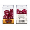 Lot de 7 Dés multiformat en boîte – Rose Rouge nacré